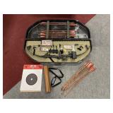 BEAR COMPOUND BOW W/PAPER TARGETS & EASTON ARROWS
