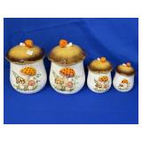 SEARS ROEBUCK & CO MUSHROOM CANISTER SET