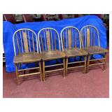 (4) MARIETTA CHAIR CO. WOODEN TABLE CHAIRS NO.