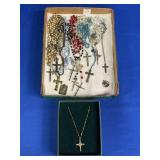 ROSARY BEADS & CROSS NECKLACES