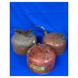 (3) EAGLE 2 & 1/2 GALLON METAL GAS CANS