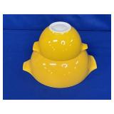 PYREZ 1 1/2 PT & 2 1/2 QT YELLOW MIXING BOWLS