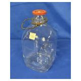 UNMARKED GLASS JUG WITH MASON