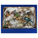 CLIP ON FEATHER BIRD ORNAMENTS (SOME MARKED