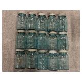 BLUE BALL MASON JARS WITH LIDS