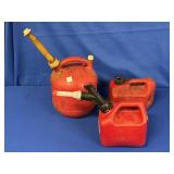 (3) PLASTIC GAS CANS
