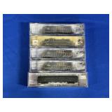 (5) WALTHERS "N" SCALE LOCOMOTIVES & STOCK CAR