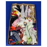 BARBIE CLOTHES (FLORAL PANTS, BLACK LACE)