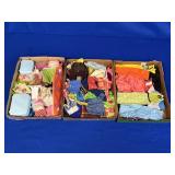 BARBIE CLOTHES, STANDS, SURF BOARD, LUGGAGE, ETC.