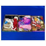 BARBIE CLOTHES, COWBOY BOOTS, HAT, WIGS, ETC.