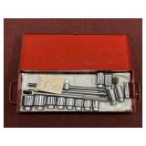 RED METAL PROTO TOOLS BOX WITH PROTO SOCKET SET