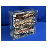 ART GLASS WINDOW BLOCK DISPLAY FILLED W/ COSTUME