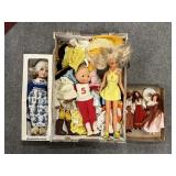 PORCELAIN COSTUME DOLL, FISHER PRICE DOLL, (3)