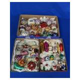 CHRISTMAS ORNAMENTS: POINTESETTIA, PINECONES, LION