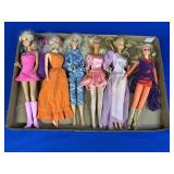 (6) MATTEL BARBIE DOLLS- SOME MARKED 1966
