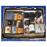 VINTAGE ADVERTISING TINS: BRIGGS, SHINOLA, LEATHER