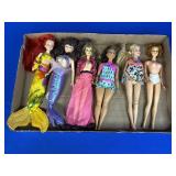 (6) ASSORTED DOLLS: BARBIE, DISNEY (NEWER-2000