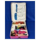 MATTEL BARBIE 1968 DOUBLE DOLL CASE WITH DOLLS &
