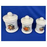 (3) PC MCCOY CANISTER SET APPROX 10.5", 9.5", 8.5"