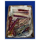 ICICLE STYLE GLASS CHRISTMAS ORNAMENTS- 1 IS BROKE