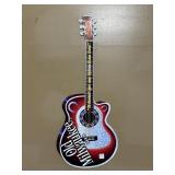 1996 OLD MILWAUKEE BEER APPROX 31" TIN GUITAR SIGN