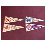 (4) MLB BASEBALL PENNANTS TO INCLUDE: DETROIT