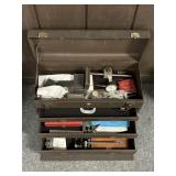 MACHINIST TOOLBOX W/ MACHINIST TOOLS & GAUGES