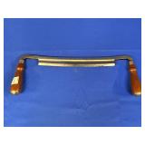 MARKED DRAW KNIFE W/ WOOD HANDLES (16" TOTAL