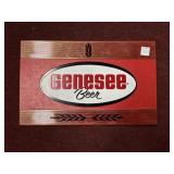 PLASTIC GENESEE BEER SIGN HALLMARK PLASTICS-UNUSED