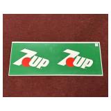 7UP METAL SIGN APPROX 29" X 11.5"