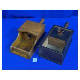 (2) WOODEN MASONIC VOTING BOXES