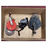 (3) HAND OPERATED BENCH GRINDERS