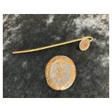 SOLID COPPER BOLO TIE SLIDE & 1903 INDIAN HEAD