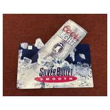 1992 COORS LIGHT SILVER BULLET SMOOTH TIN SIGN