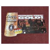 1993 PITTSBURGH STRIKES GOLD COORS EXTRA GOLD TIN