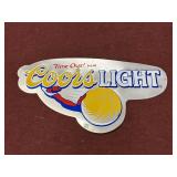 TIME OUT! WITH COORS LIGHT METAL SIGN