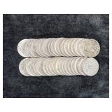 (FULL ROLL) U.S. SILVER QUARTERS