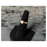(1.25G) 10K GOLD PEARL RING - SIZE 5.5