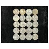 (FULL ROLL) SILVER FRANKLIN HALF DOLLARS