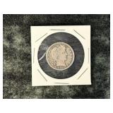 1905-S BARBER SILVER QUARTER