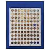 LINCOLN CENT DISPLAY 1941-1976 (MISSING 1955)