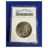ANACS GRADED MS 64 1946-S BOOKER WASHINGTON HALF