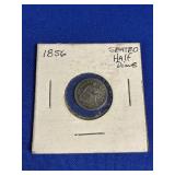 1856 SEATED HALF DIME