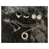 (14.47G) .925 STERLING JEWELRY INCLUDING RINGS,