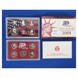 US MINT 2001 SILVER PROOF SET
