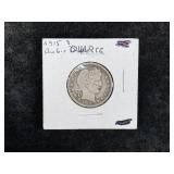 1910 BARBER SILVER QUARTER