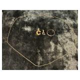 (2.2G) 10K GOLD LOT INCLUDING (2) "C" PENDANTS,