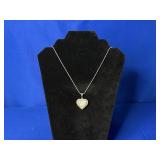 (12.11G) .925 STERLING HEART PENDANT NECKLACE