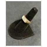 FLAT OPAL STYLE STONE .925 STERLING SILVER RING