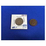 1859 & 1864 ONE CENT INDIAN HEAD CENT COINS